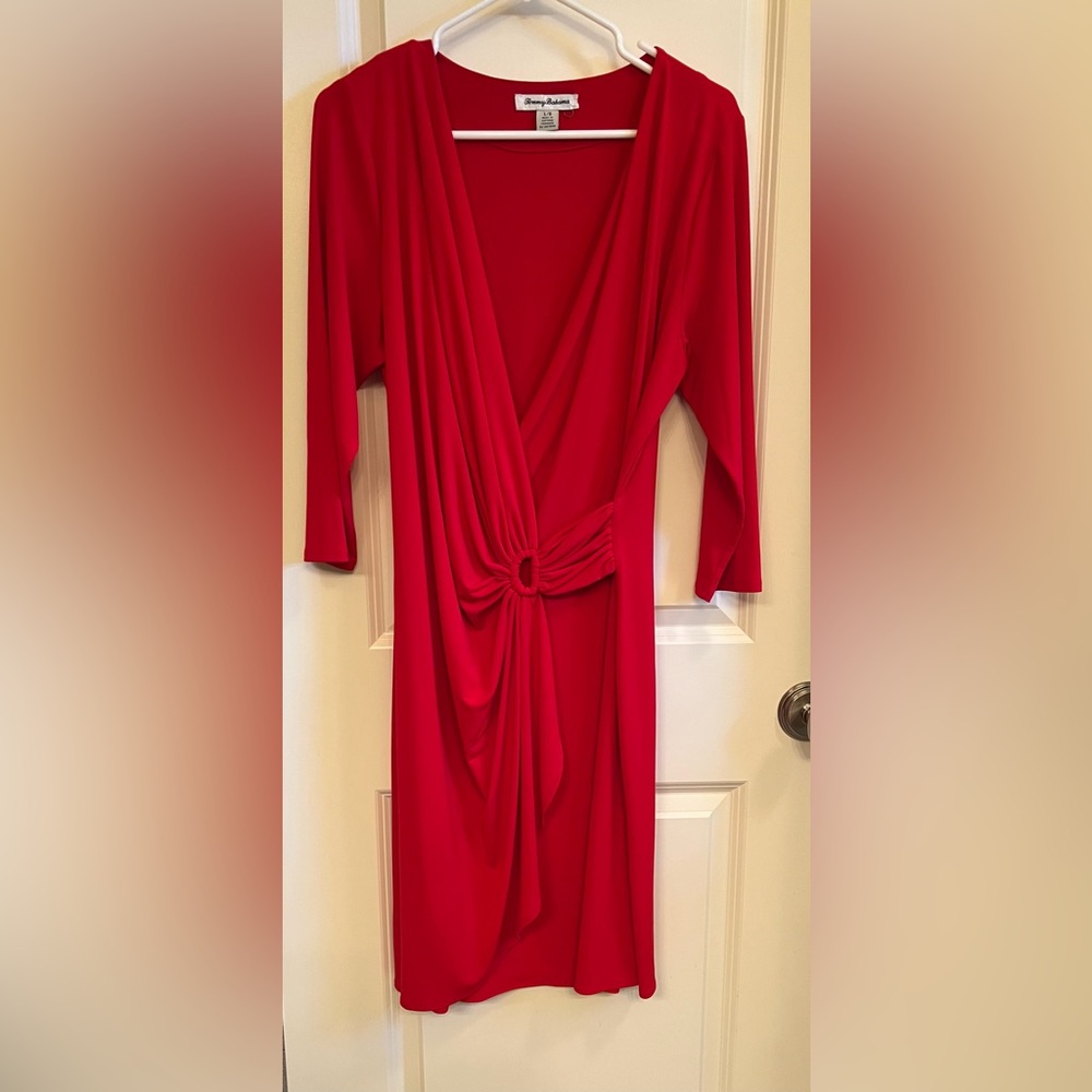 Tommy Bahama Red Long Sleeve Dress